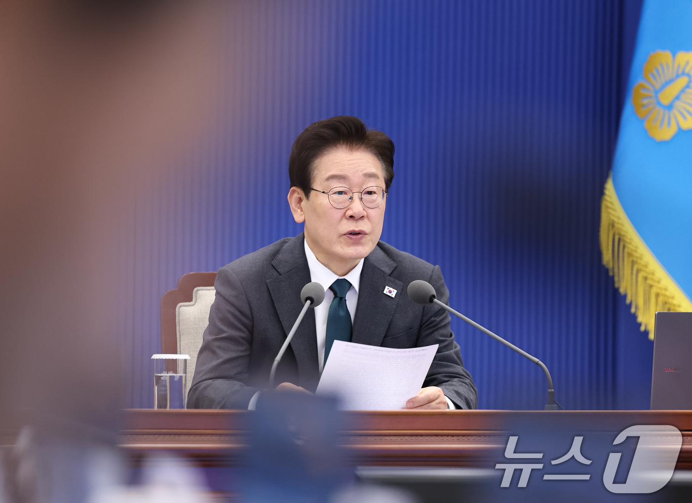 (서울=뉴스1) 허경 기자 = 이재명 대통령이 7일 청와대에서 열린 수석보좌관회의에서 발언을 하고 있다. 2026.5.7/뉴스1