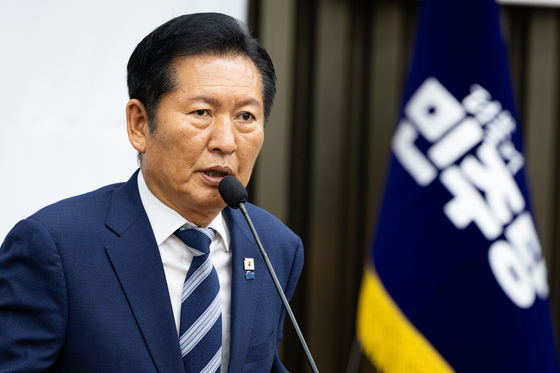 정청래 민주당 대표, 의총 모두 발언