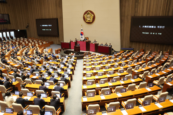 국회 본회의, 헌법 개정안 상정