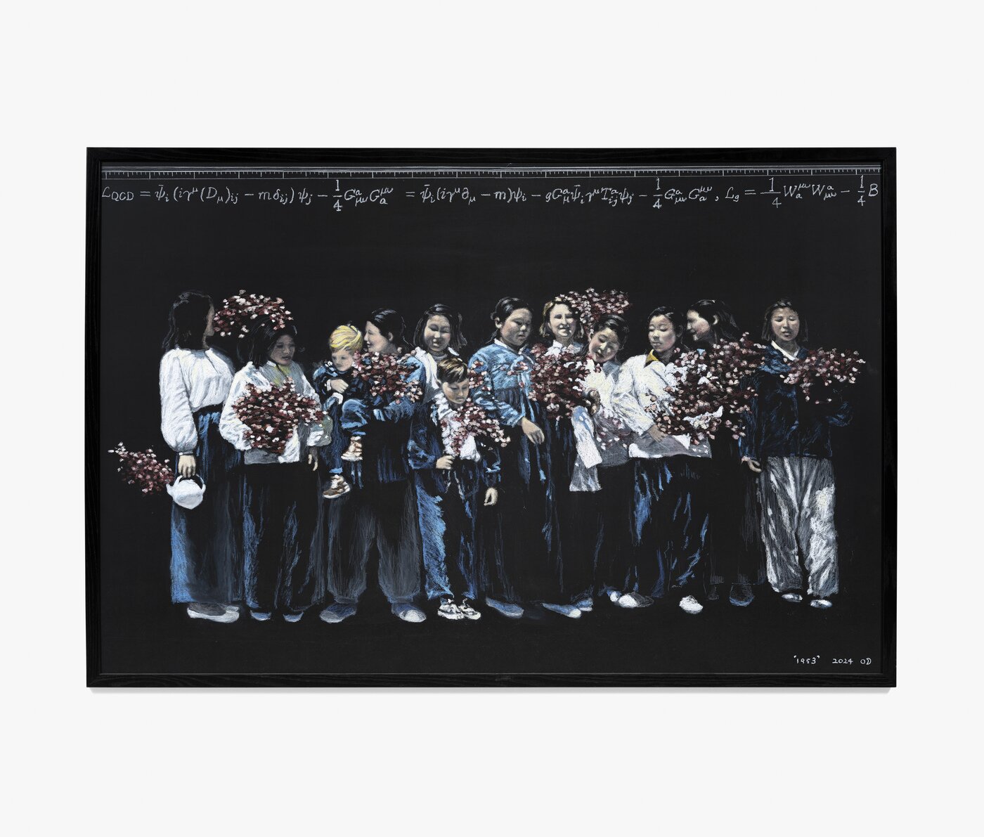 본문 이미지 - 김명희, 전쟁이 지난 후, 2024, 칠판에 오일 파스텔, 115.5 &times; 176.5 cm (갤러리현대 제공)