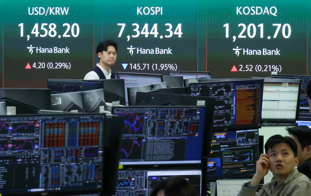 '칠천피' 시대 연 코스피, 하락하며 숨고르기 출발