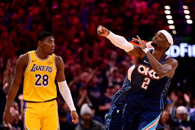 NBA 오클라호마시티, 레이커스 누르고 PO 준결승 2연승