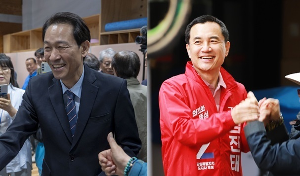 '보수 표심 잡기'…조용기 손잡은 우상호, 안철수 만난 김진태(종합)
