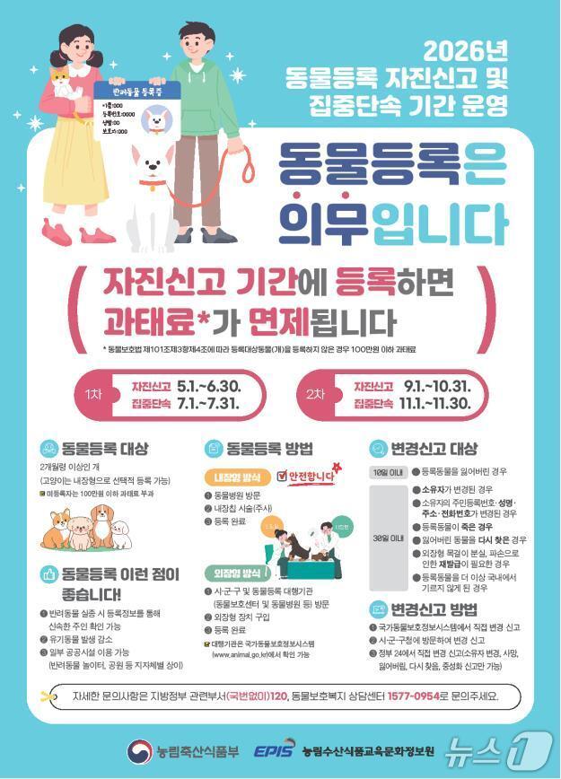본문 이미지 - 동물등록 자진신고 기간 안내 (충북도 제공.재판매 및 DB금지)/뉴스1