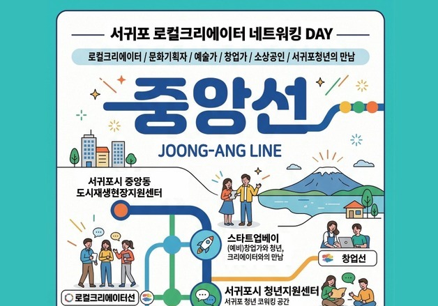 서귀포 로컬크리에이터 네트워킹 행사 '중앙선' 15일 개최