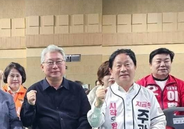 '개혁신당' 조응천, '국힘' 주광덕 개소식 축하…"당적 다르나 원팀"