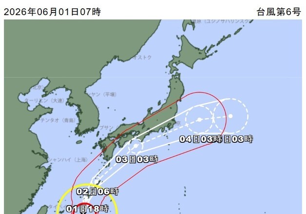 6호태풍 '장미' 오늘밤 日오키나와 상륙…"전봇대 쓰러지는 강풍"