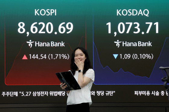 코스피, 매수 사이드카 발동…장 중 8870선도 돌파
