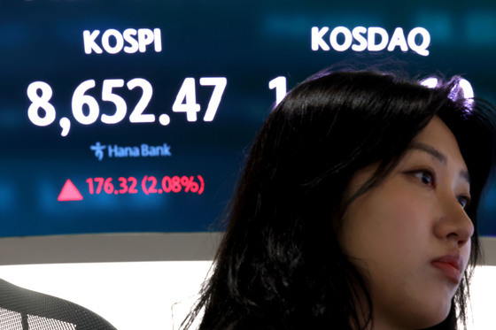코스피, 장중 8650선 터치
