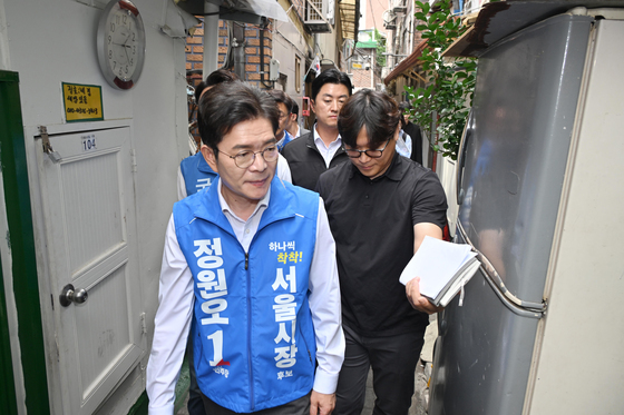 정원오 후보 '쪽방촌 골목 사이사이 빼먹지않고'