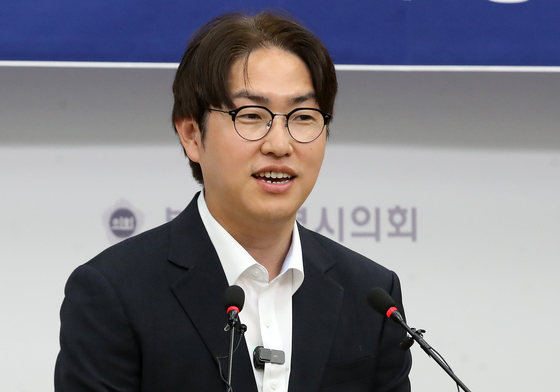 기자회견 갖는 하정우 후보