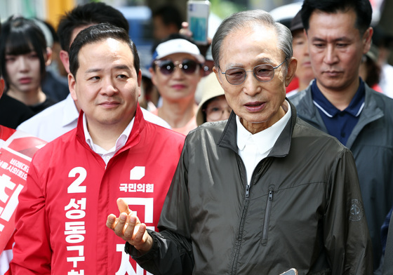 서울숲 방문한 이명박 전 대통령