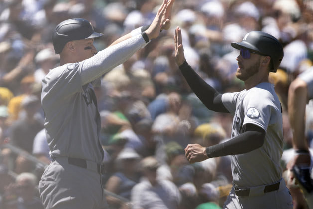 '무시무시한' MLB 양키스, 애슬레틱스전 3회 13득점 폭발