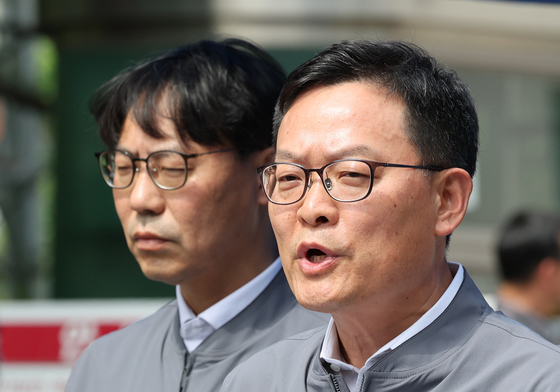 화재 관련 브리핑하는 손재일 대표이사