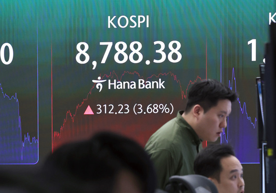 코스피, 3%대 상승 마감…사상 최고