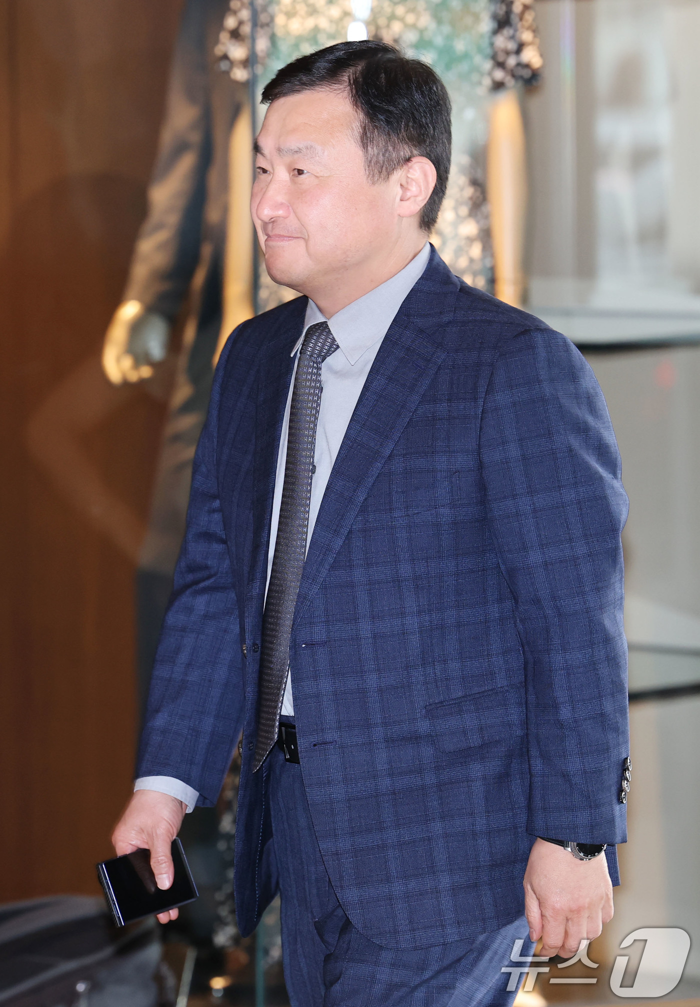 (서울=뉴스1) 이광호 기자 = 노태문 삼성전자 대표이사 겸 디바이스경험(DX)부문장(사장)이 1일 오후 서울 신라호텔에서 열린 2026삼성호암상 시상식에 참석하고 있다. 2026 …