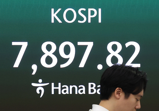코스피, 8000선 반납