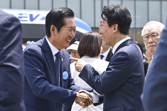 대화하는 김민석·정청래