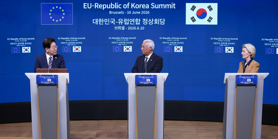 이재명 대통령 '한·EU 공동언론발표'