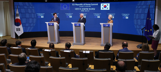 이재명 대통령 '한·EU 공동언론발표'