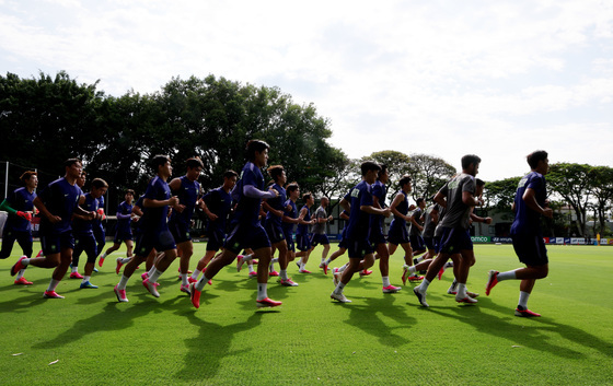조별리그 1차전 앞두고 마지막 훈련 나선 대한민국 축구대표팀