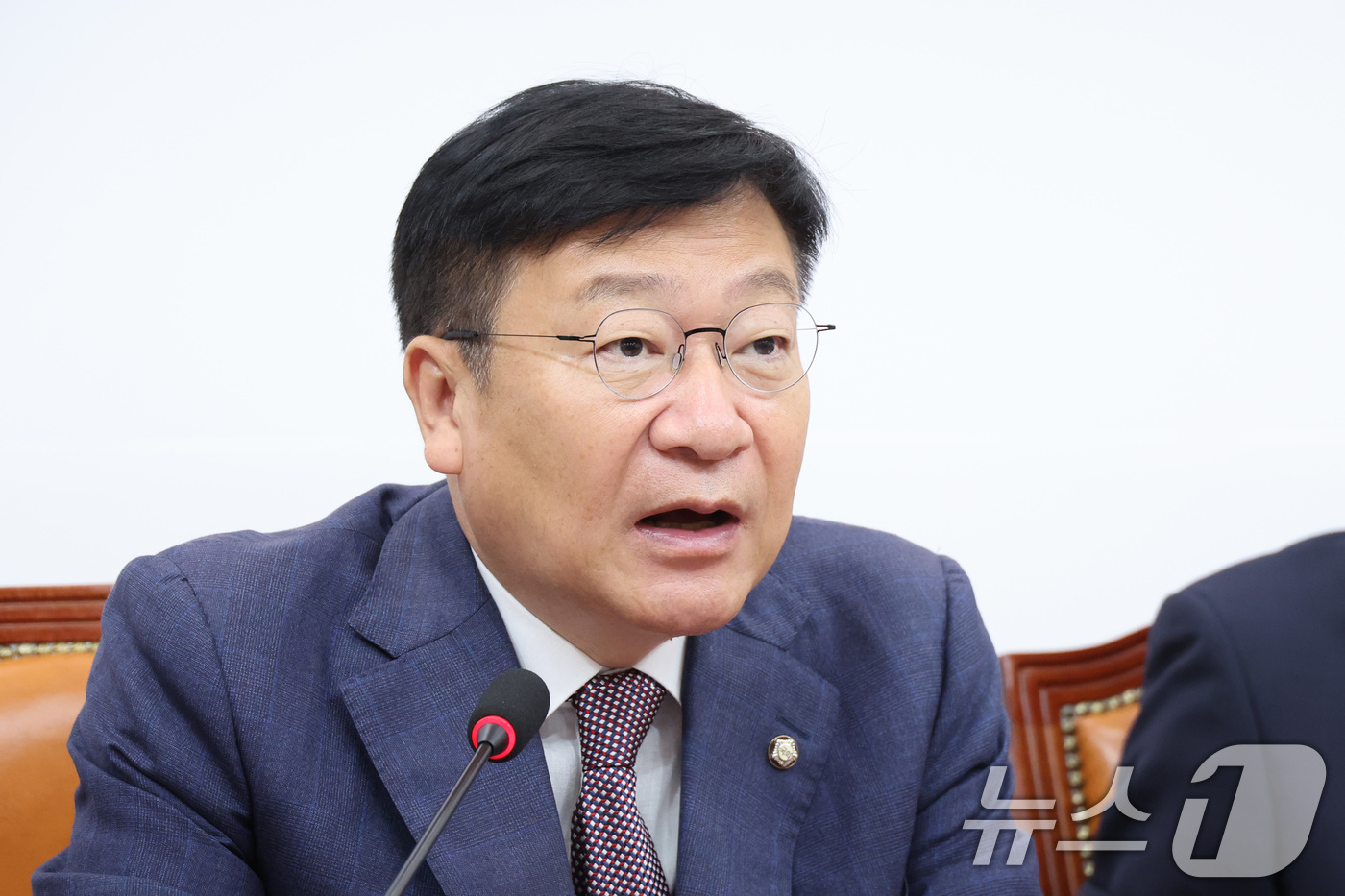 (서울=뉴스1) 신웅수 기자 = 정점식 국민의힘 원내대표가 11일 서울 여의도 국회에서 열린 최고위원회의에서 발언하고 있다. 2026.6.11/뉴스1