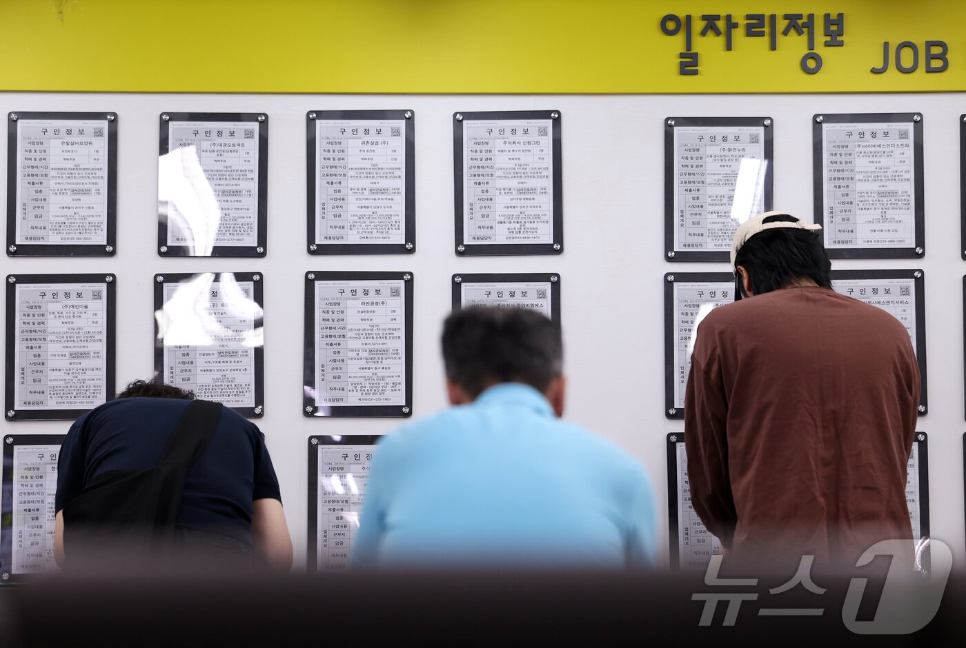 본문 이미지 -  서울 마포구 서울서부고용복지플러스센터 일자리정보 게시판 모습. 2026.6.11 ⓒ 뉴스1 김성진 기자