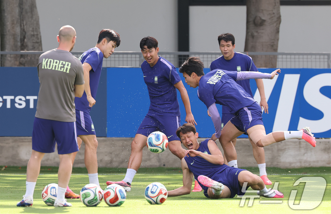 (과달라하라(멕시코)=뉴스1) 임세영 기자 = 2026 북중미 월드컵에 출전하는 대한민국 축구 국가대표팀 선수들이 10일(현지시간) 멕시코 과달라하라 인근 사포판에 위치한 치바스 …