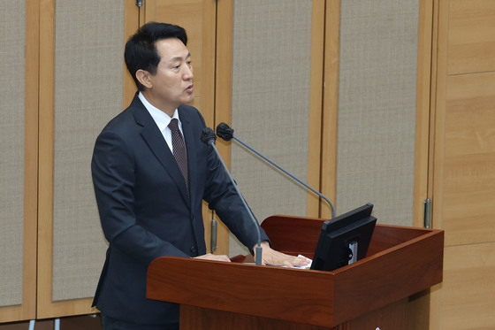 영동대로 지하공간 복합개발 건설공사 관련 질의 답하는 오세훈