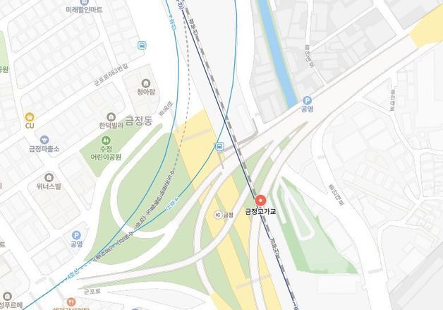 '파편 낙하' 금정고가 이틀째 통제…출근길 군포·안양 일대 혼잡