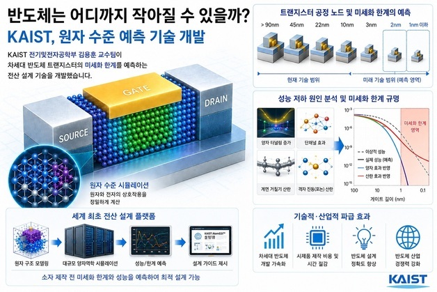 반도체 어디까지 작아지나…미세화 한계 분석·예측 기술 개발