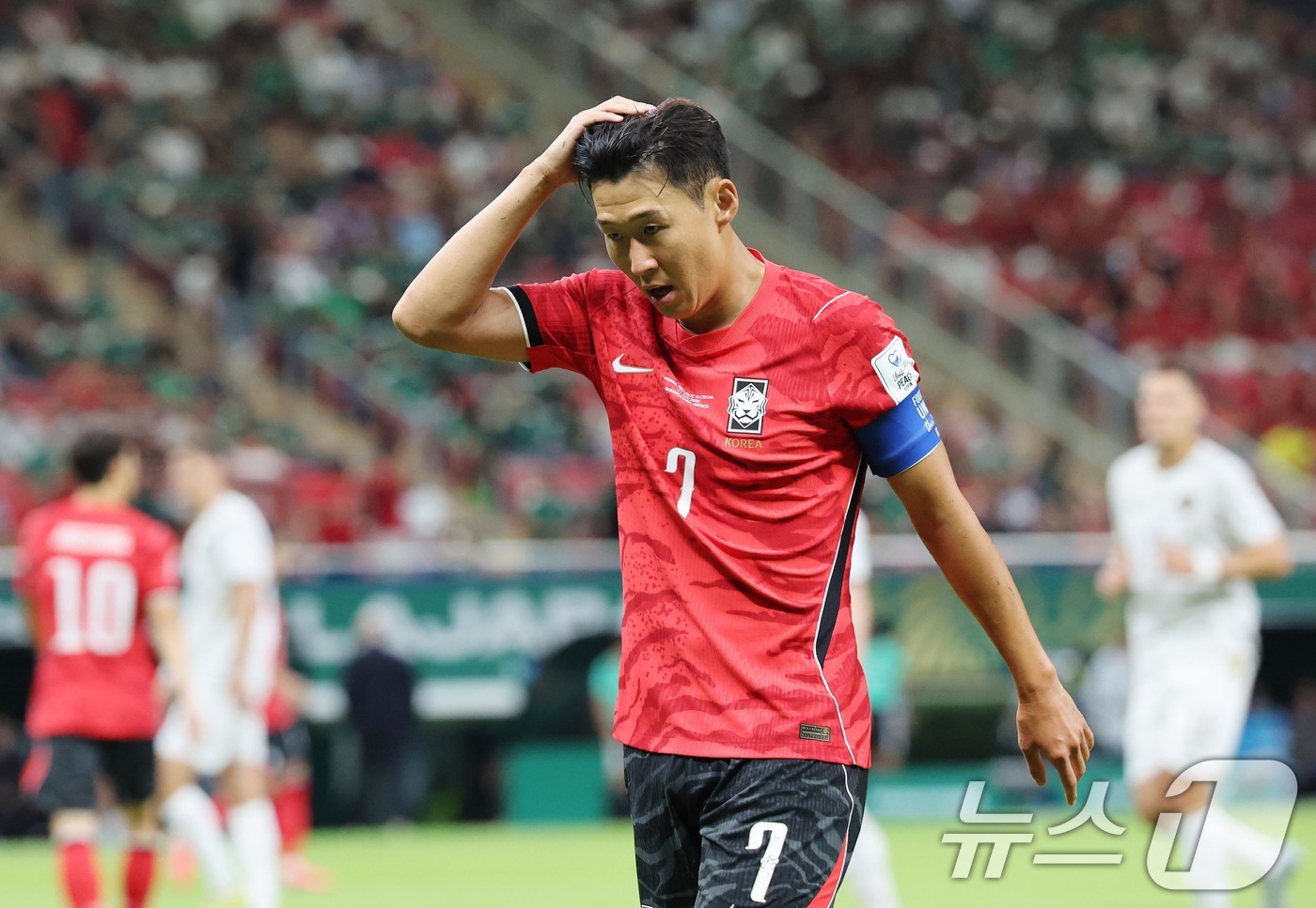 (과달라하라(멕시코)=뉴스1) 임세영 기자 = 대한민국 축구국가대표팀 손흥민이 11일(현지시간) 멕시코 할리스코주 사포판 과달라하라 스타디움에서 열린 2026 북중미 월드컵 A조 …