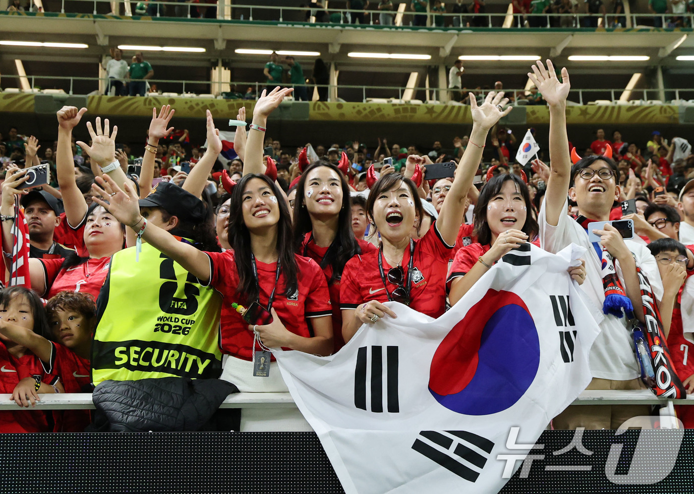 (과달라하라(멕시코)=뉴스1) 임세영 기자 = 11일(현지시간) 멕시코 할리스코주 사포판 과달라하라 스타디움에서 열린 2026 북중미 월드컵 A조 조별리그 1차전 대한민국과 체코의 …