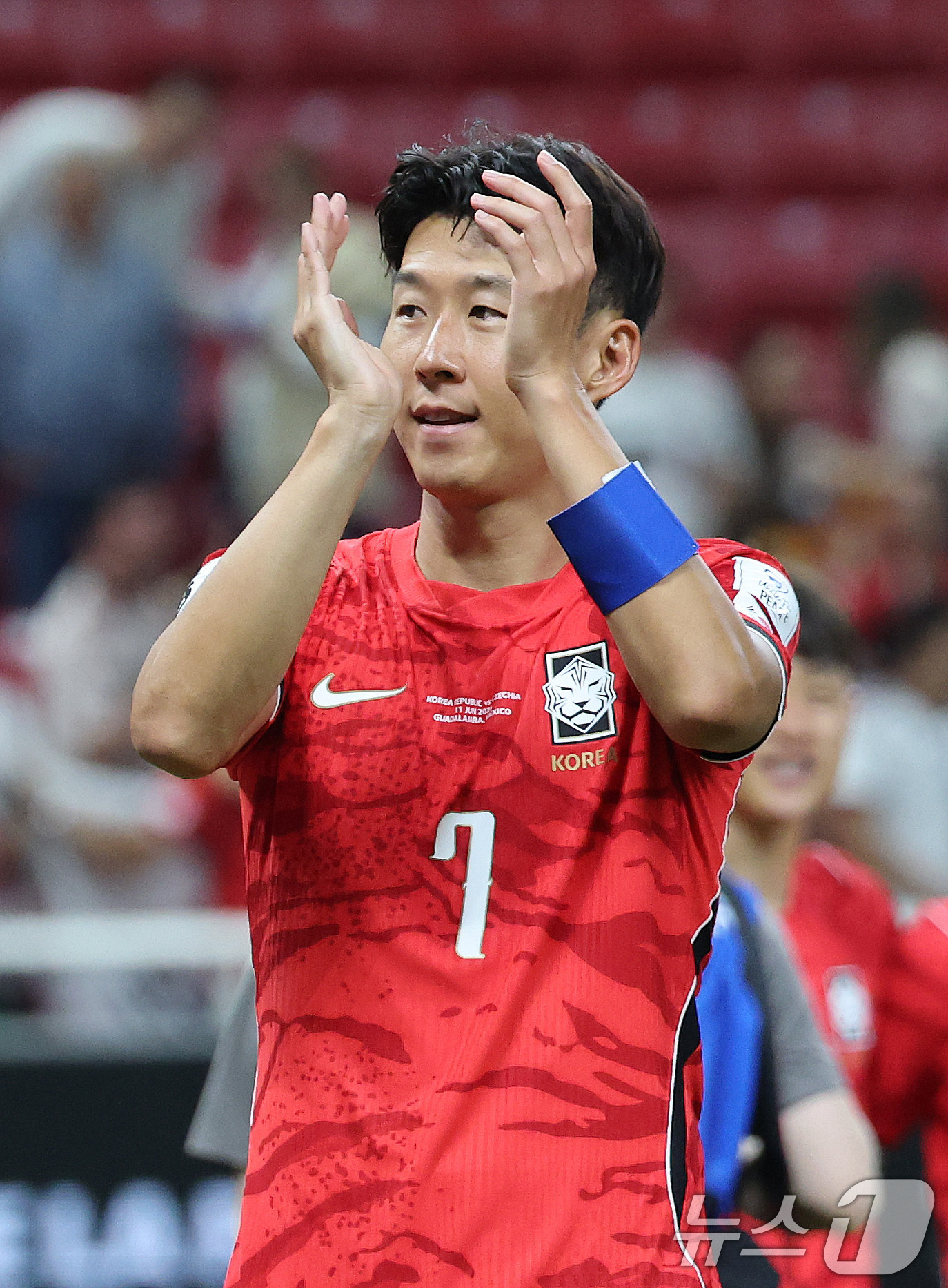 (과달라하라(멕시코)=뉴스1) 박지혜 기자 = 11일(현지시간) 멕시코 할리스코주 사포판 과달라하라 스타디움에서 열린 2026 북중미 월드컵 A조 조별리그 1차전 대한민국과 체코의 …