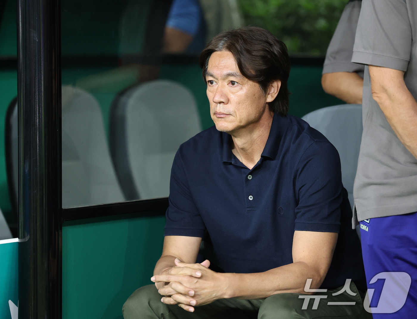 (과달라하라(멕시코)=뉴스1) 박지혜 기자 = 홍명보 대한민국 축구국가대표팀 감독이 11일(현지시간) 멕시코 할리스코주 사포판 과달라하라 스타디움에서 열린 2026 북중미 월드컵 …