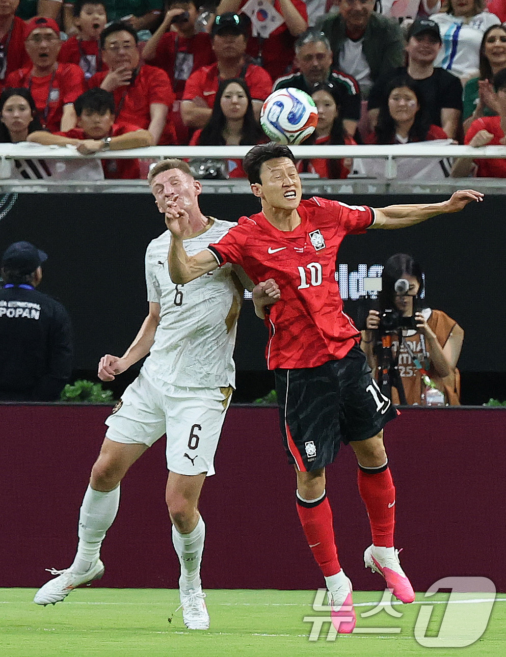 (과달라하라(멕시코)=뉴스1) 임세영 기자 = 대한민국 축구국가대표팀 이재성이 11일(현지시간) 멕시코 할리스코주 사포판 과달라하라 스타디움에서 열린 2026 북중미 월드컵 A조 …