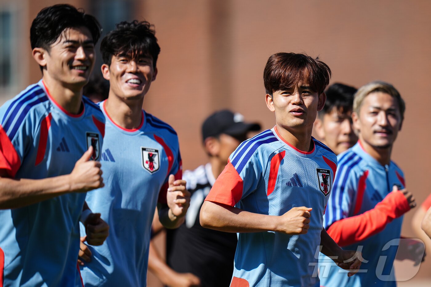 본문 이미지 - 2026 북중미 월드컵 F조 조별리그 네덜란드전을 앞둔 일본 축구대표팀 선수들. ⓒ 신화=뉴스1
