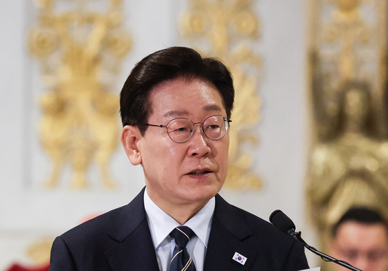 특별미사 기념연설 하는 이재명 대통령