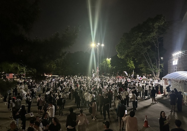 잠실 개표소 시위 10일째…1만명 집결 "부정선거 재선거"(종합2보)