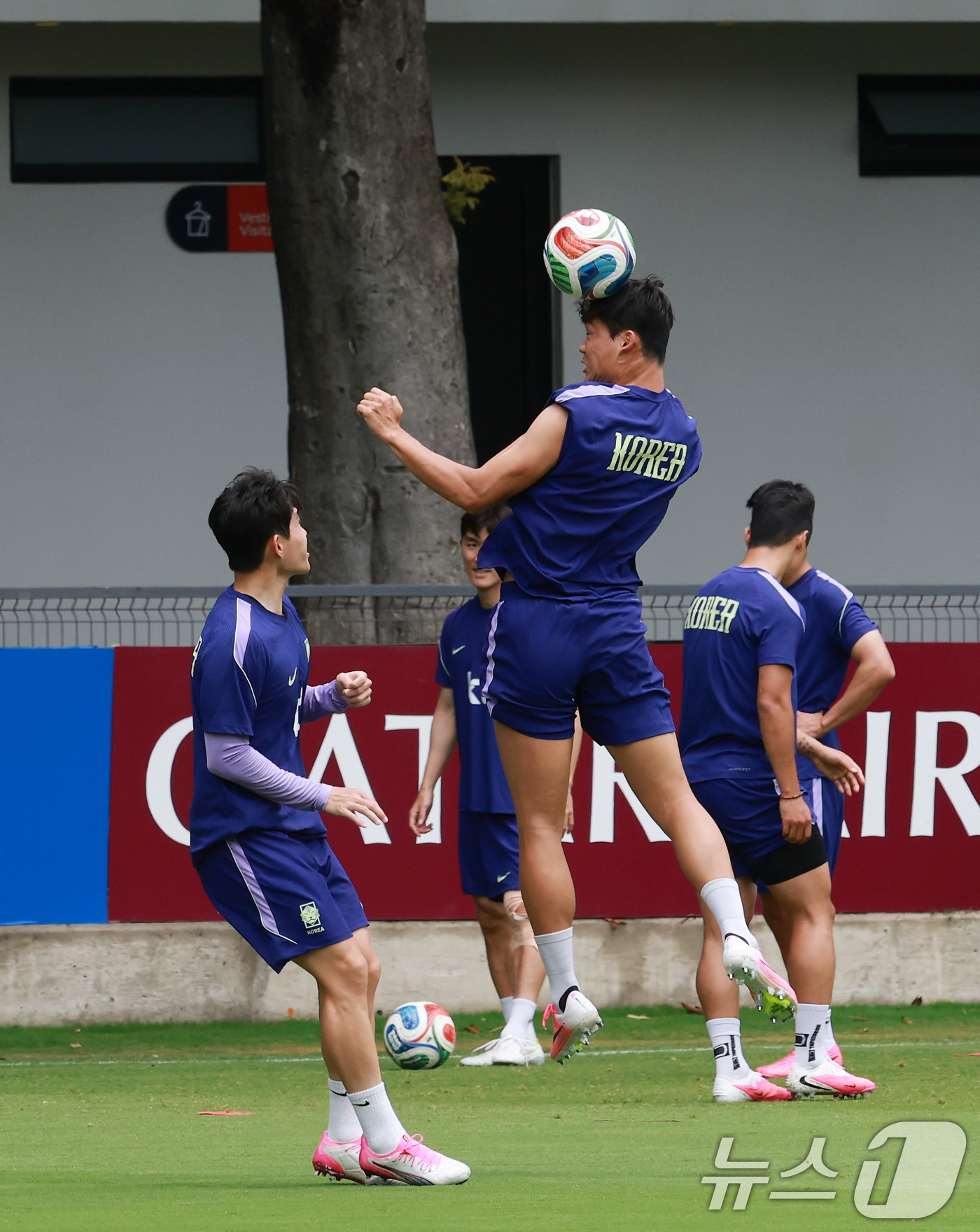 (과달라하라(멕시코)=뉴스1) 임세영 기자 = 2026 북중미 월드컵에 출전하는 대한민국 축구 국가대표팀 오현규가 15일(현지시간) 멕시코 과달라하라 인근 사포판에 위치한 베이스캠 …