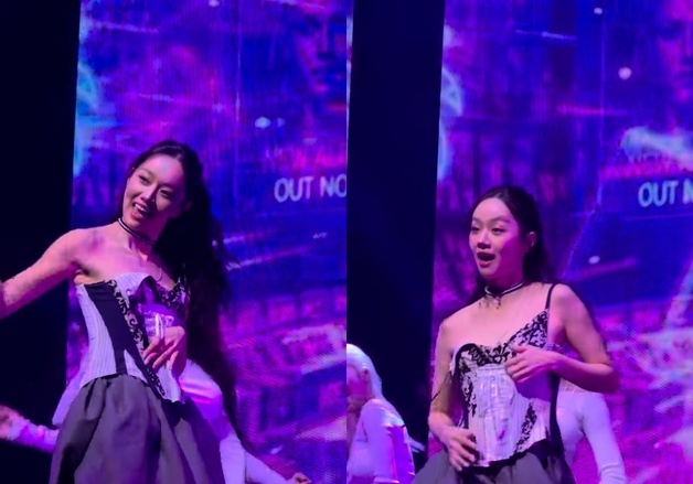 혜리, 무대 위 어깨끈 떨어지는 아찔 사고…대처 돋보였다