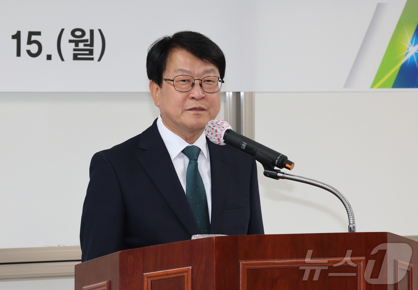 (대전=뉴스1) 김기태 기자 = 오석진 대전시교육감 당선인이 15일 대전동부교육지원청에서 열린 인수위원회 위촉식에서 인사말을 하고 있다. 2026.6.15/뉴스1