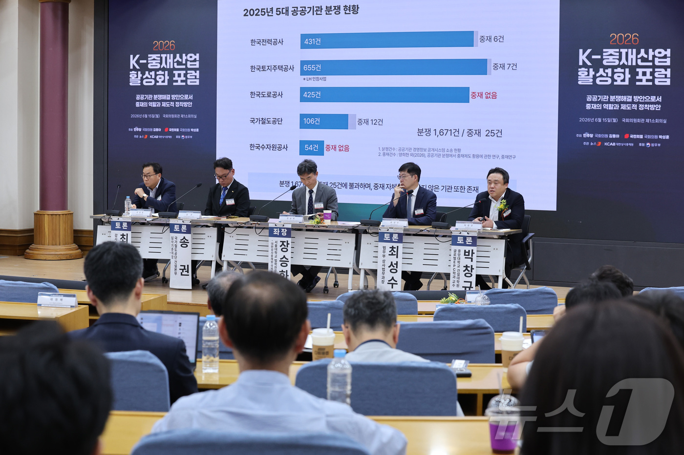 (서울=뉴스1) 신웅수 기자 = 박창규 중앙대학교 교수가 15일 서울 여의도 국회 의원회관에서 '공공기관 분쟁 해결 방안으로서 중재의 역할과 제도적 정착 방안'을 주제로 열린 '2 …