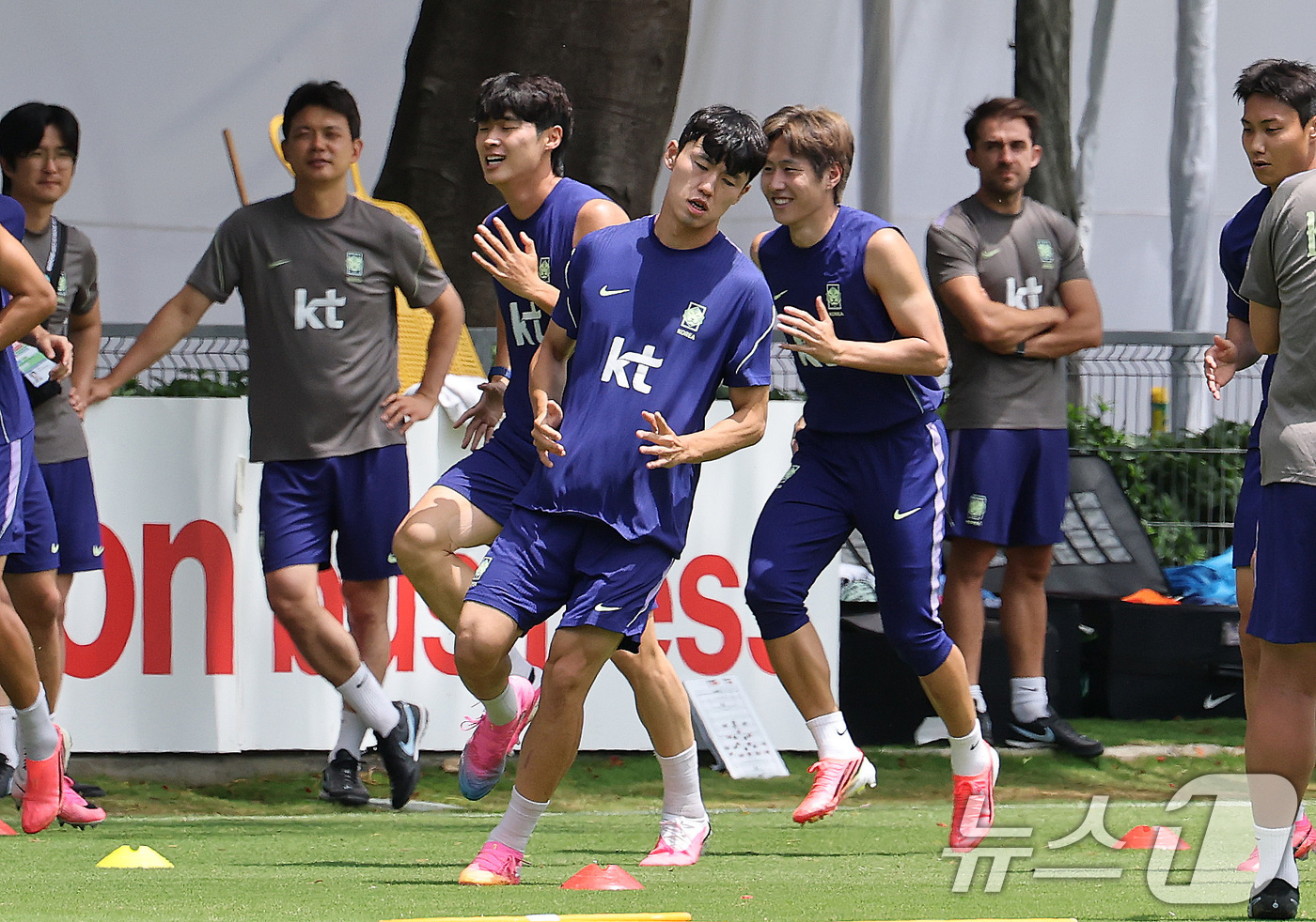 (과달라하라(멕시코)=뉴스1) 임세영 기자 = 2026 북중미 월드컵에 출전하는 대한민국 축구 국가대표팀 이기혁이 15일(현지시간) 멕시코 과달라하라 인근 사포판에 위치한 베이스캠 …