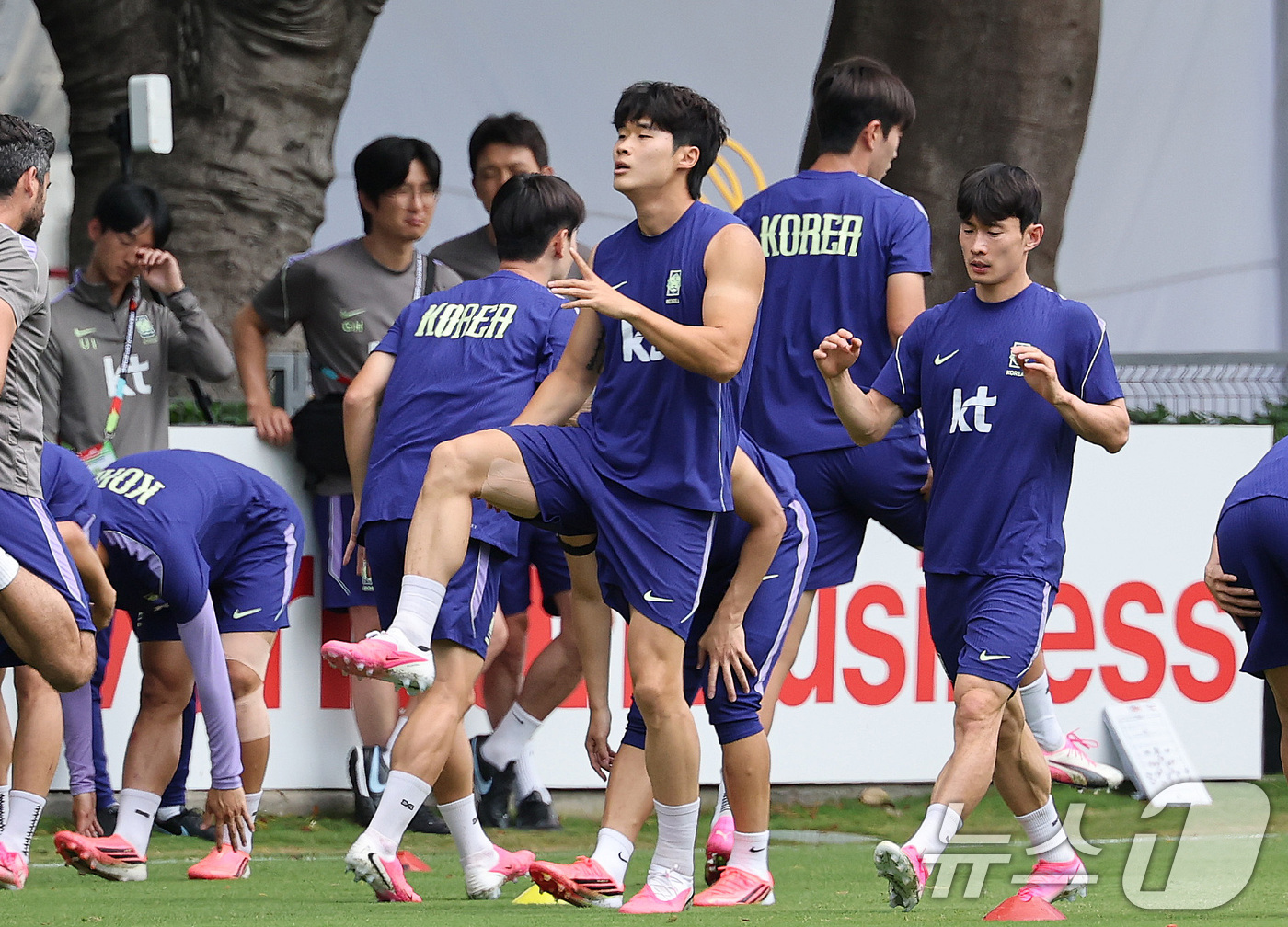 (과달라하라(멕시코)=뉴스1) 임세영 기자 = 2026 북중미 월드컵에 출전하는 대한민국 축구 국가대표팀 김태현이 15일(현지시간) 멕시코 과달라하라 인근 사포판에 위치한 베이스캠 …