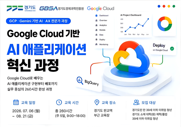 경과원 'AI 전문인력 양성 사업' 교육생 60명 모집