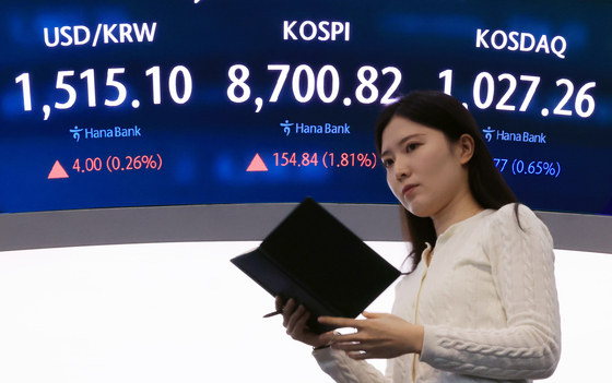 '종전 호재' 코스피 8700선 회복…외인 3거래일 연속 '사자' [개장시황]