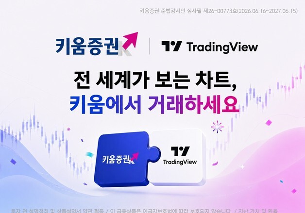 키움증권, 글로벌 최대 차트 플랫폼 '트레이딩뷰' 국내 첫 제휴