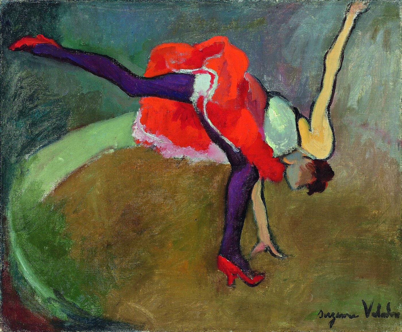 본문 이미지 - 수잔 발라동, L' Acrobate ou La Roue <곡예사>, 1916년, 캔버스에 유채, 38 x 46.2 cm, 와이즈먼 & 미셸 컬렉션 ⓒ Weisman & Michel Collection