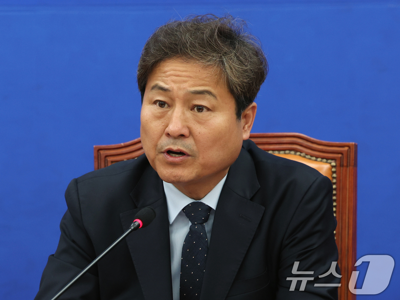 (서울=뉴스1) 황기선 기자 = 김영배 더불어민주당 선거제도 개혁 TF 부단장이 16일 오후 서울 여의도 국회에서 열린 '국민참정권 수호를 위한 선거제도 개혁 TF 2차 회의'에서 …